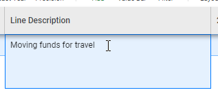 17. Enter a line description for the line.