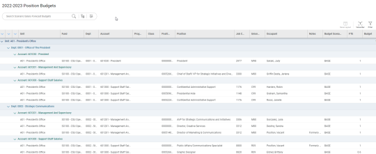 The report will appear in a different window. From here you can use the Advanced Search feature to narrow the report information down to your unit.