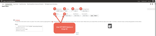  Fill out the following fields:  Business unit =”SOCMP”  Fiscal Year = Current year  Accounting period = leave blank  CSU Charge Period = leave blank  Name = Name of Employee  Empl ID = Employee ID