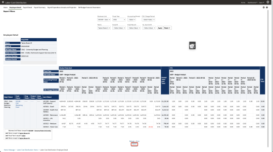 Verify information on screen. If information is correct, export formatted Excel version