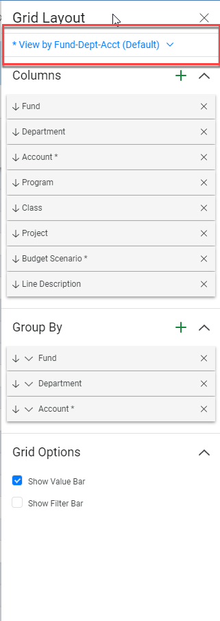  A grid layout box should appear.