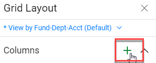 To add any columns to your report, select the green Add button next to the Column’s header.